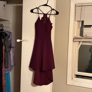 Anthropologie Deep Purple High Low Dress